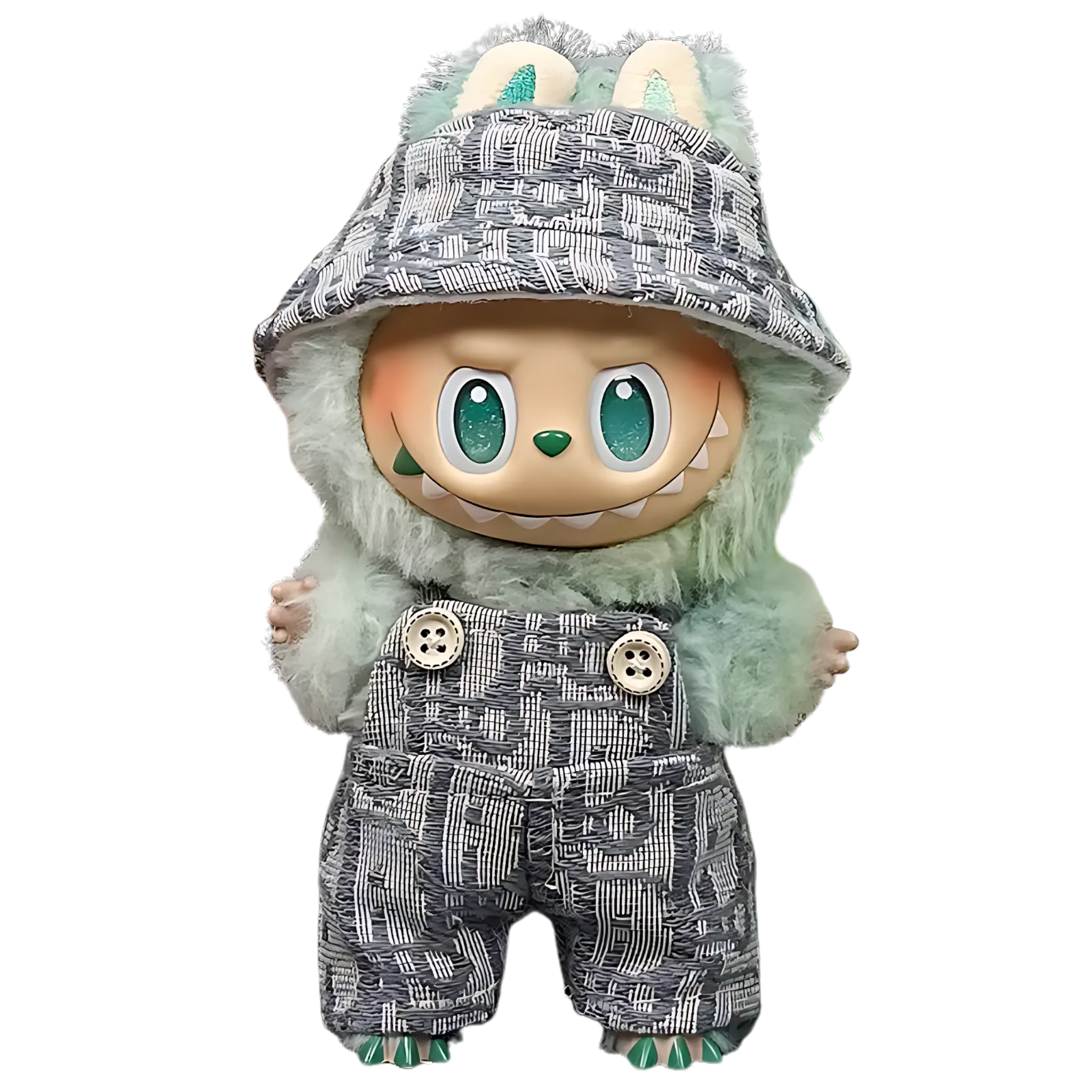 Trendy Patterned Overall Outfit