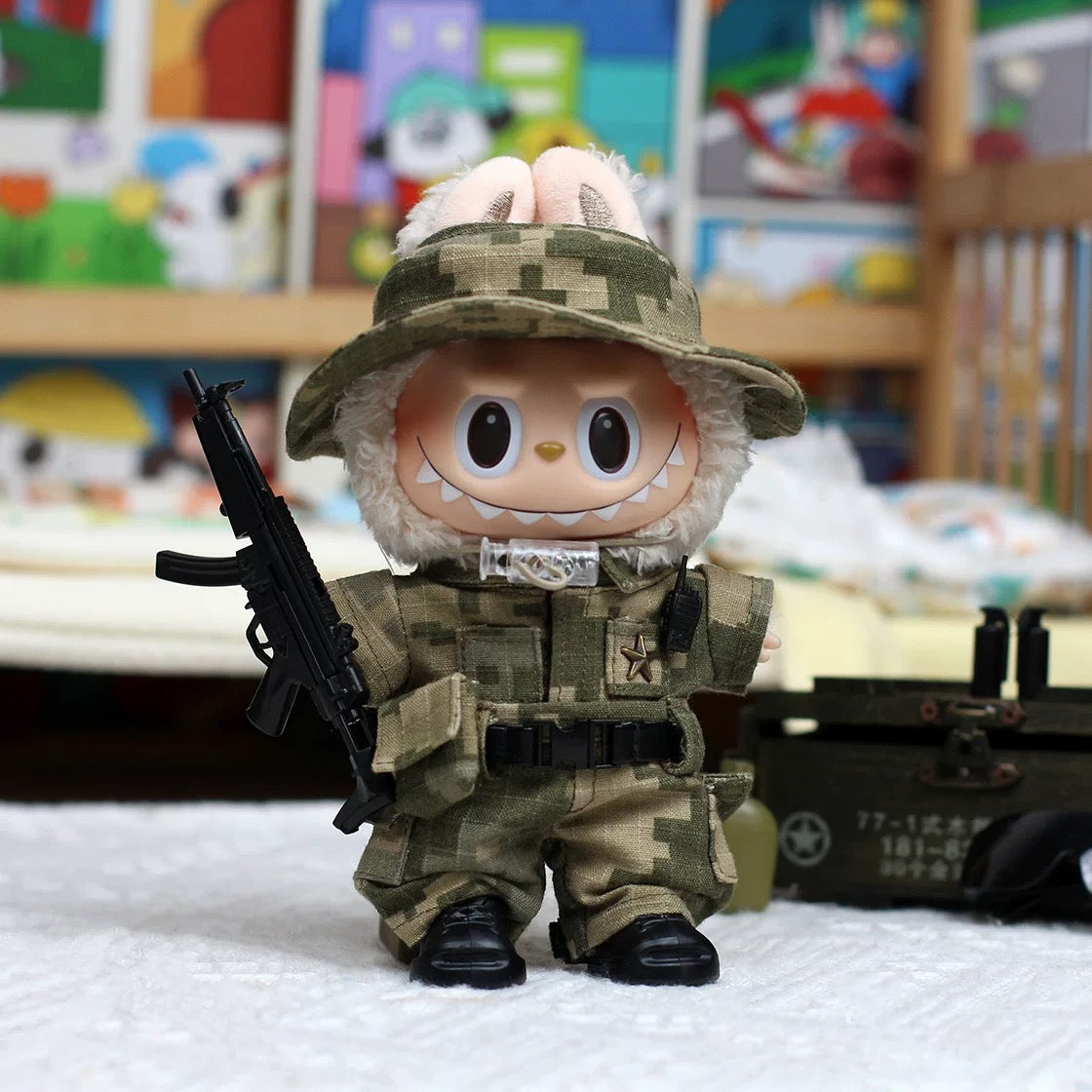 Labubu Tactical Camo Soldier Outfit (7-Piece Set)