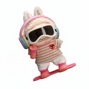 Labubu Rainbow Snowboarder Outfit - 6-Piece Winter Set