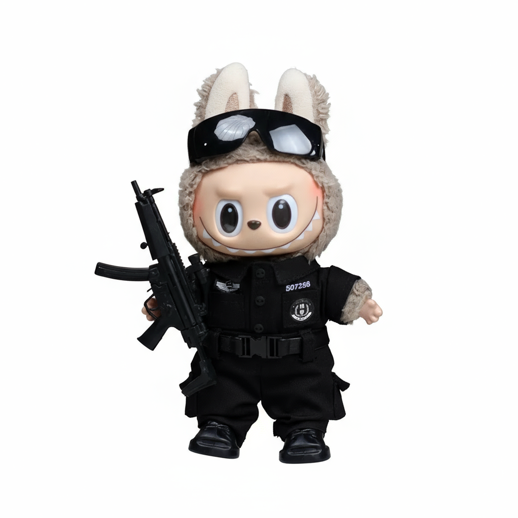Labubu 'Special Agent' Tactical SWAT Outfit Set