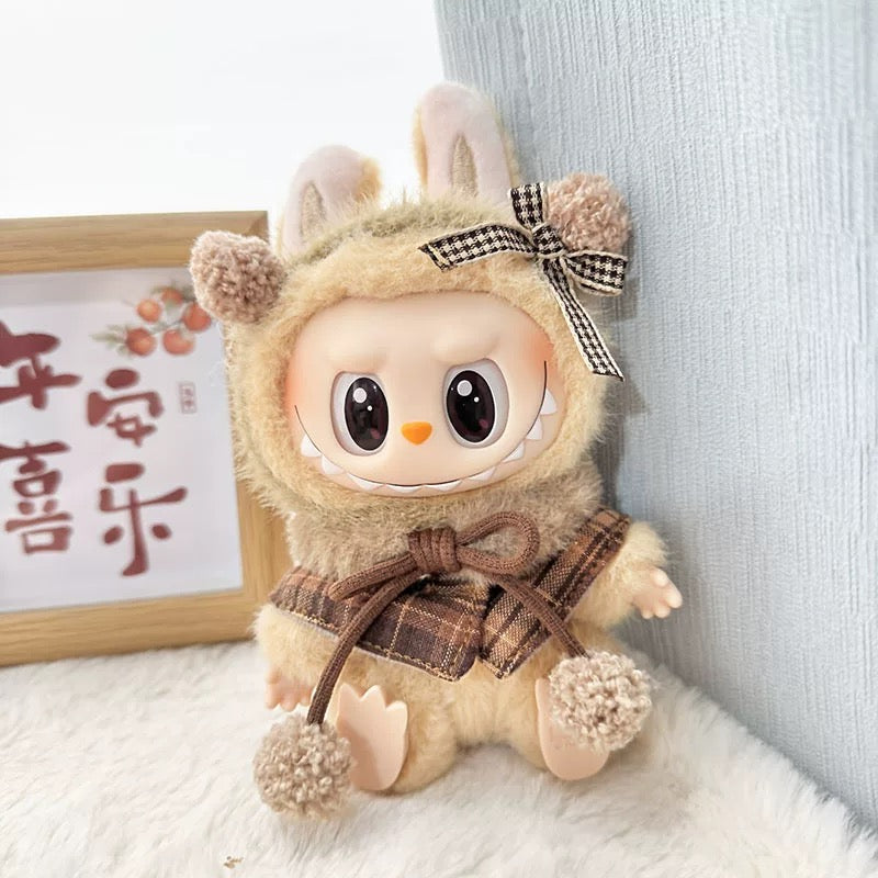 冬季披肩搭配熊耳頭帶套裝