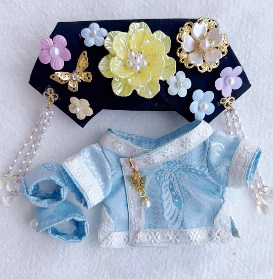 Labubu Imperial Princess Hanfu Outfit | Ancient Chinese "Gege" Costume Set with Headdress & Shoes