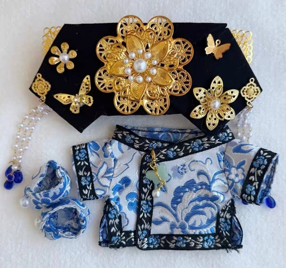 Labubu Imperial Princess Hanfu Outfit | Ancient Chinese "Gege" Costume Set with Headdress & Shoes