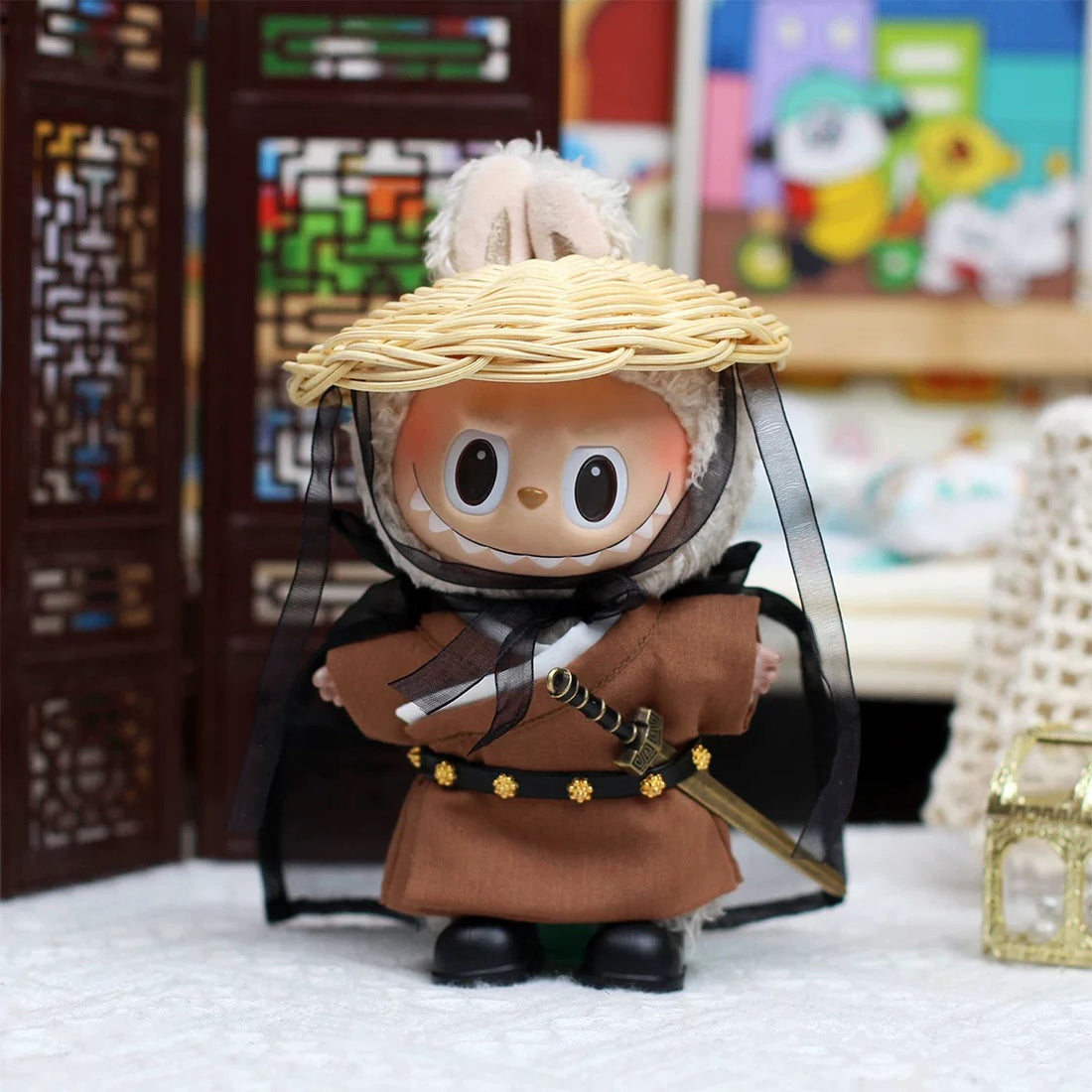 Wandering Swordsman Labubu Outfit Set