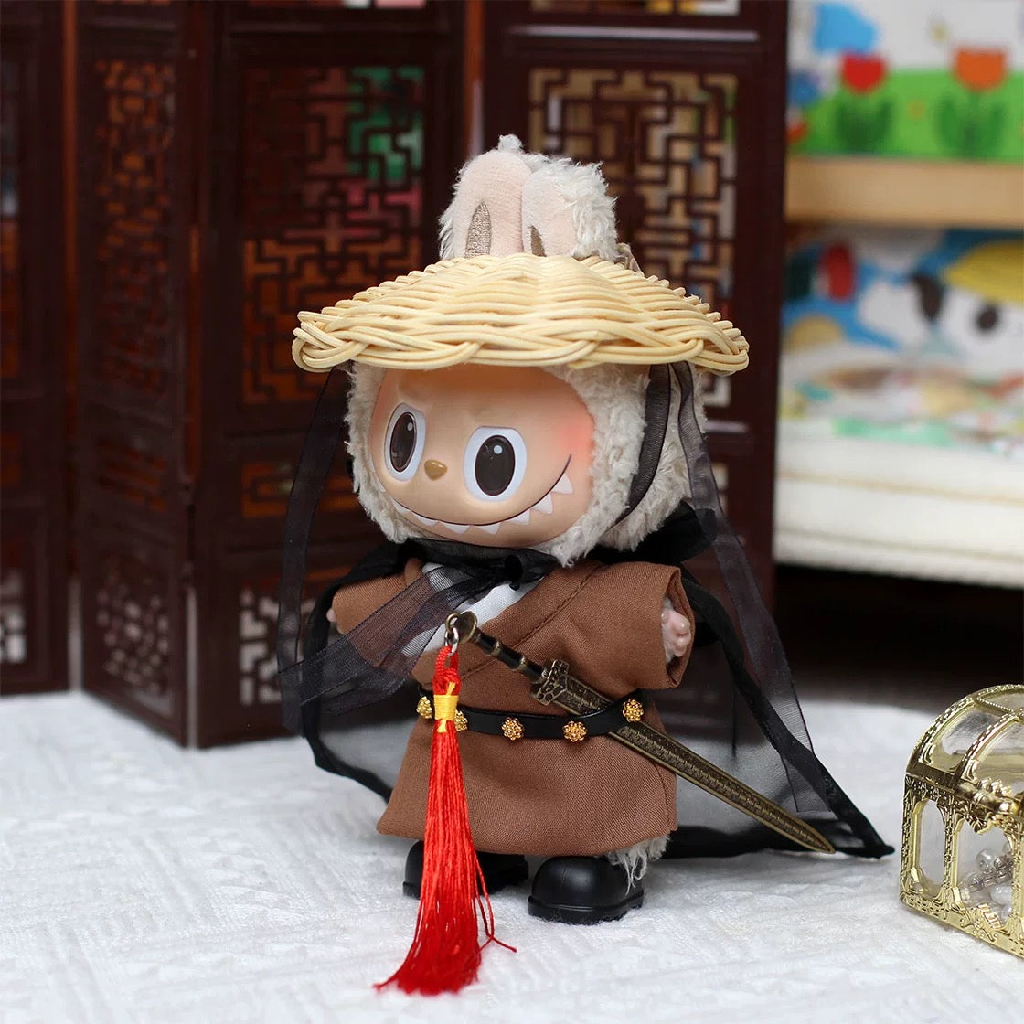Wandering Swordsman Labubu Outfit Set