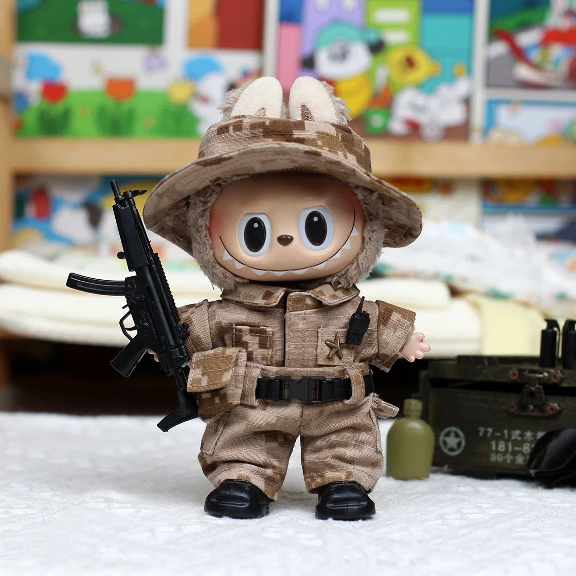 Labubu Tactical Camo Soldier Outfit (7-Piece Set)
