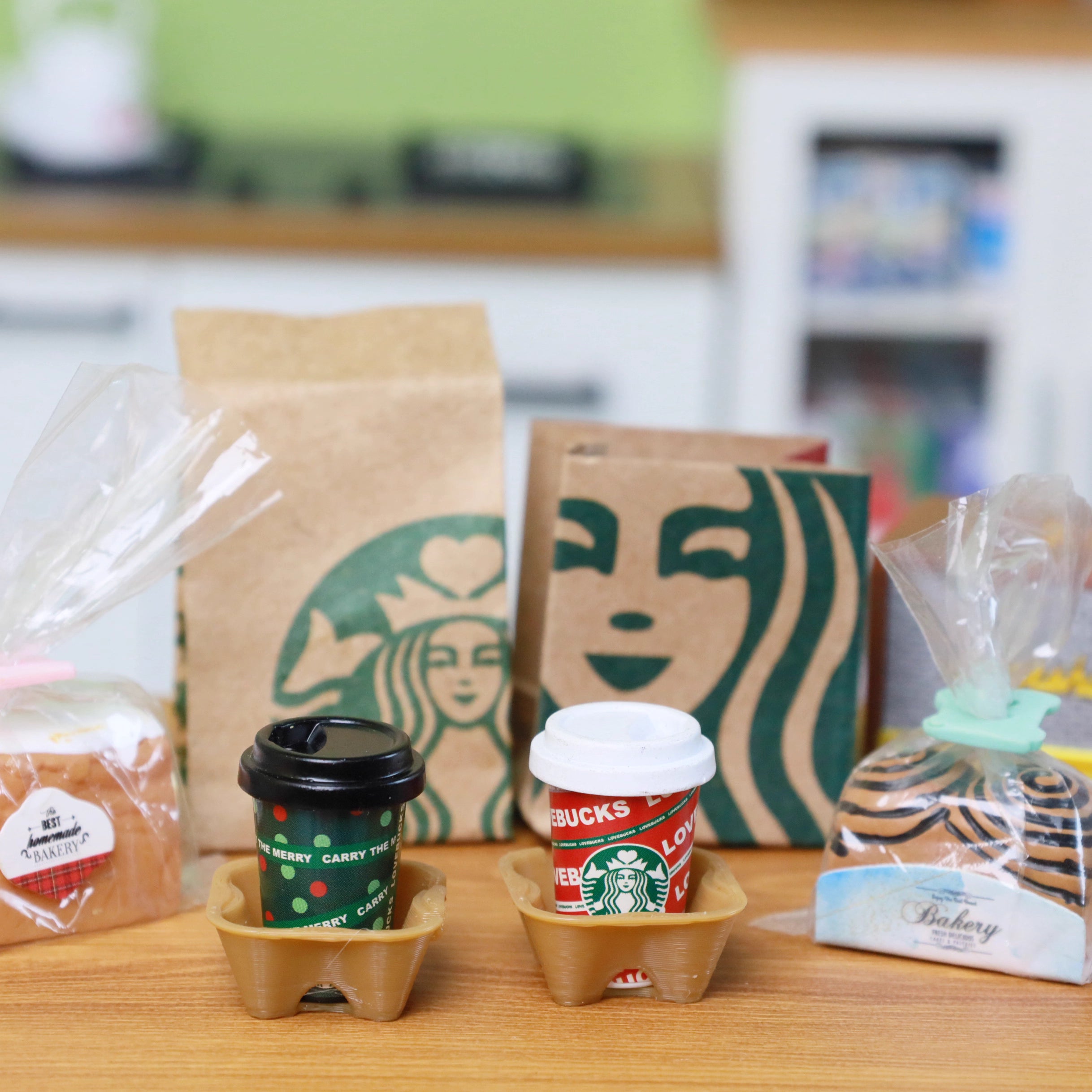 Miniature Coffee Shop Set